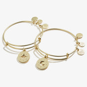 Best Friends Moon + Star Charm Bangle, Set of 2