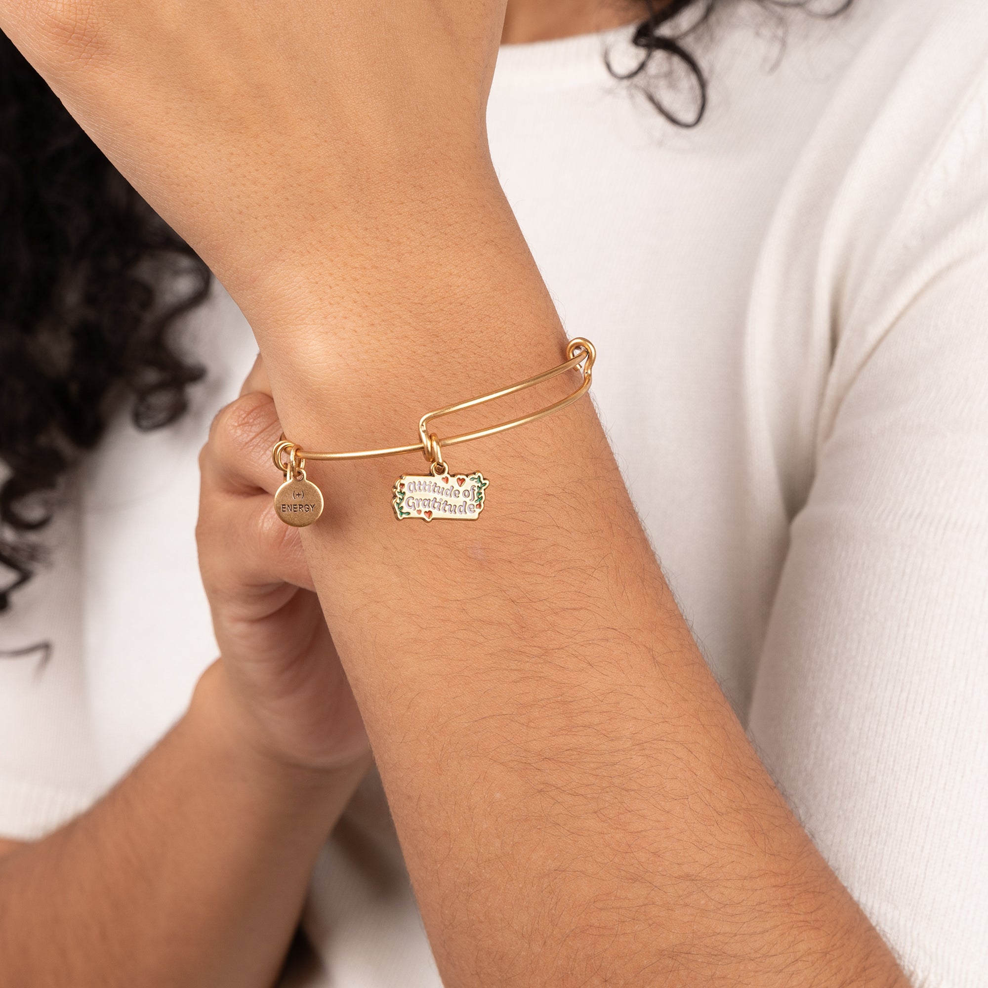 'Attitude of Gratitude' Charm Bangle