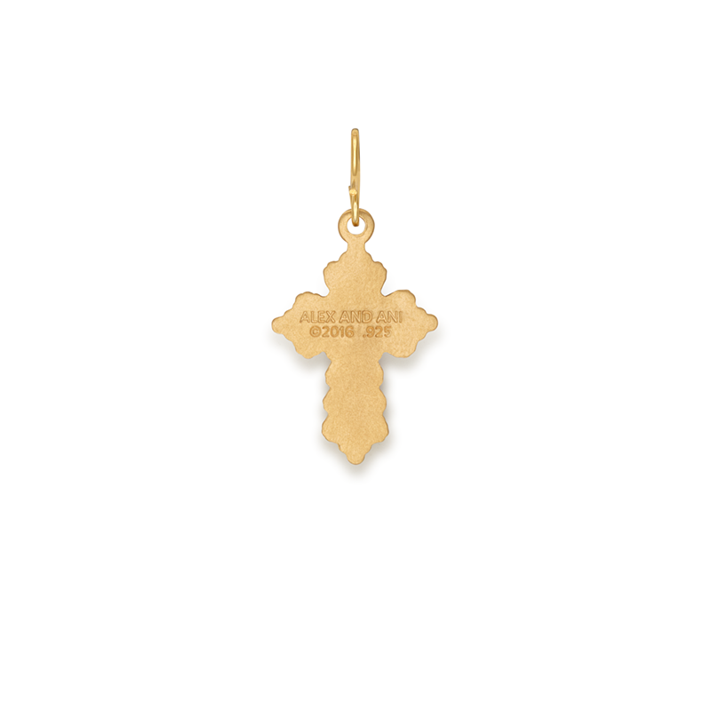 Floral Cross Charm, Small