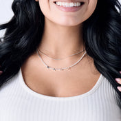 Mama Crystal Tennis Necklace