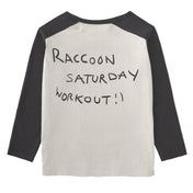 Racoon workout t-shirt: Size 2Y