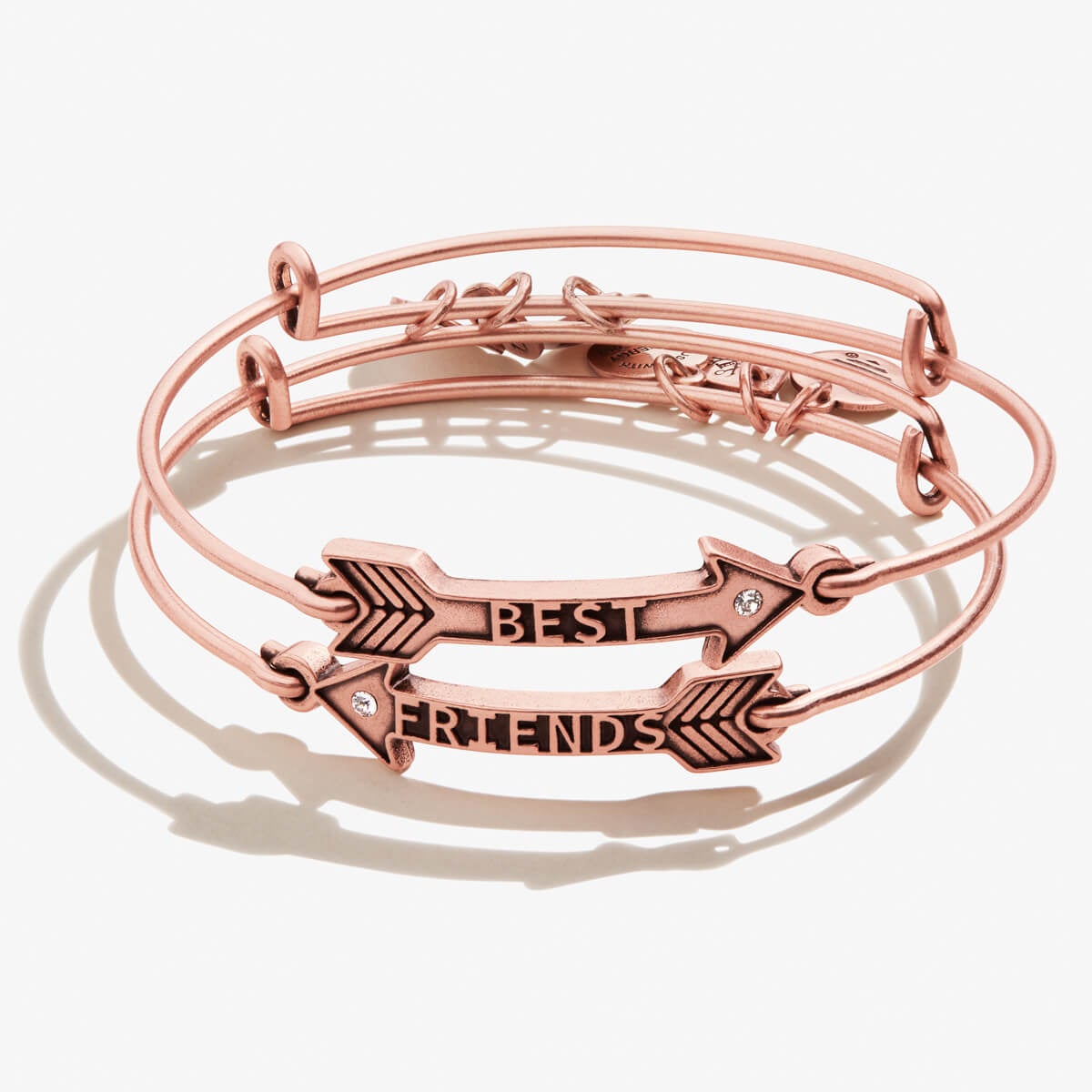 Best Friends Arrow Charm Bangle Set of 2