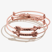 Best Friends Arrow Charm Bangle Set of 2
