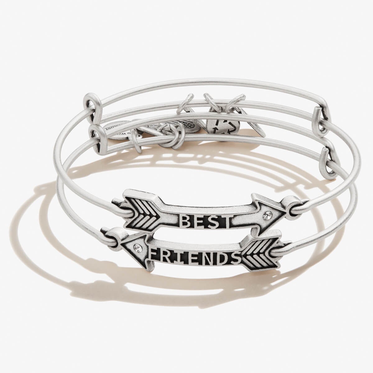 Best Friends Arrow Charm Bangle Set of 2