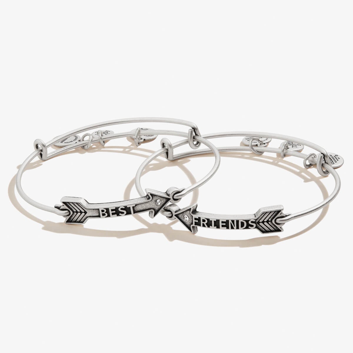 Best Friends Arrow Charm Bangle Set of 2