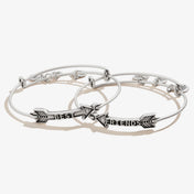 Best Friends Arrow Charm Bangle Set of 2