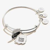 Buttercup Flower Mantra Charm Bangle
