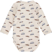 Long sleeve bodysuit- car print