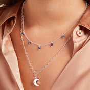 Crescent Moon Layered Necklace