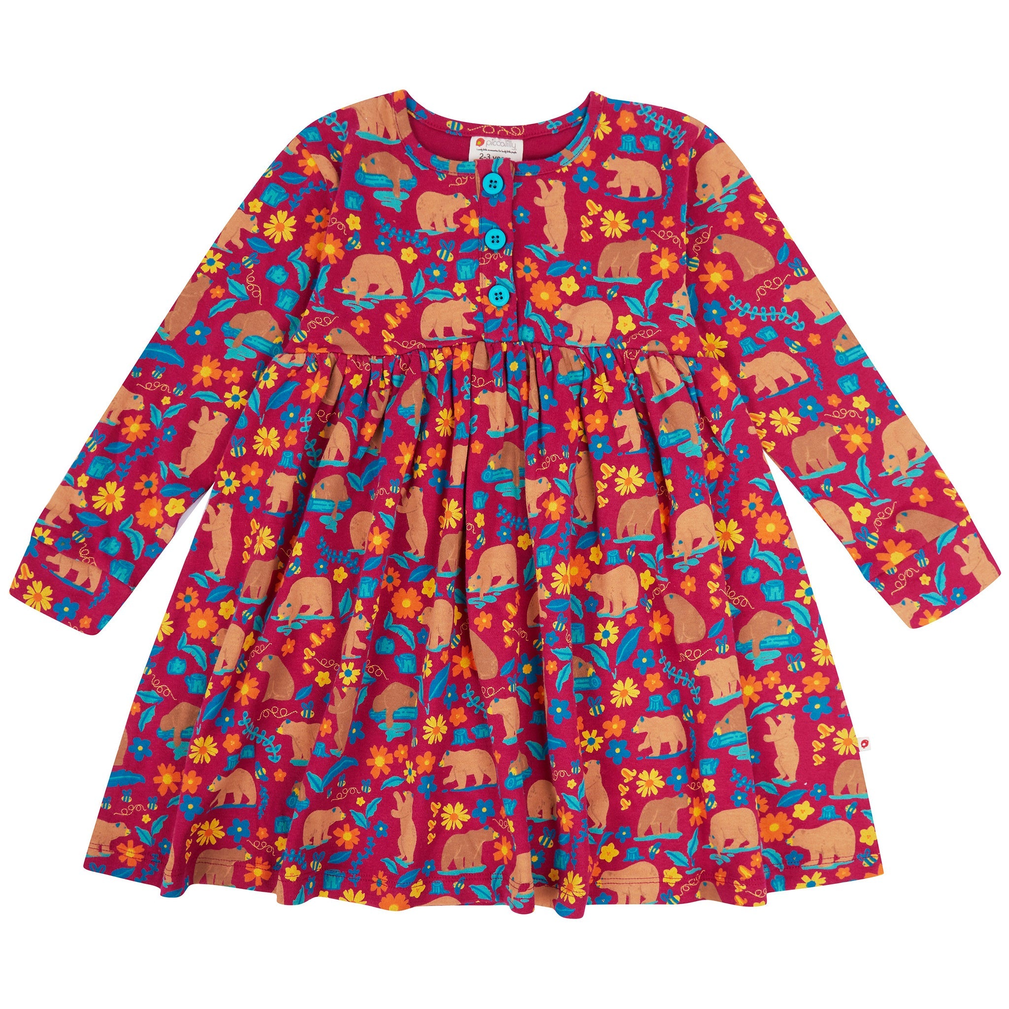 Button dress- honey bear
