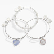 'Family Is A Gift That Lasts Forever' Charm Bangle Bracelet, Set of 3