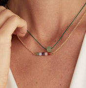 Green Aventurine Gemstone Cord Necklace