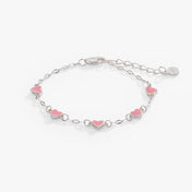 Hearts Chain Bracelet, Adjustable