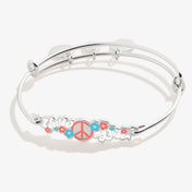 'I Decide My Vibe' Peace Inline Bangle Bracelet