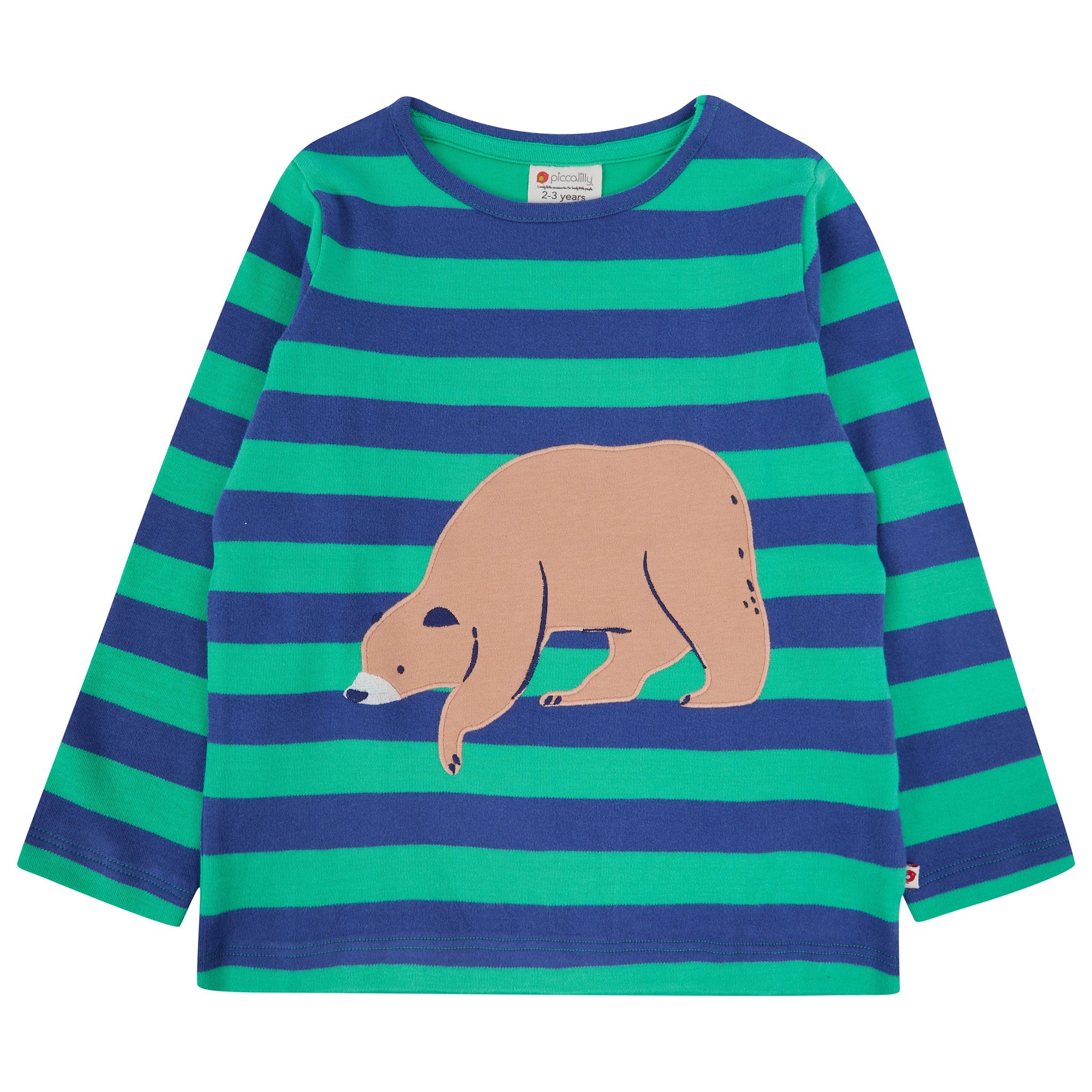 Long sleeve top- mountain bear appliqué