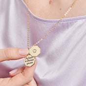 My Heart is Wherever You Are' Slider Necklace, Adjustable