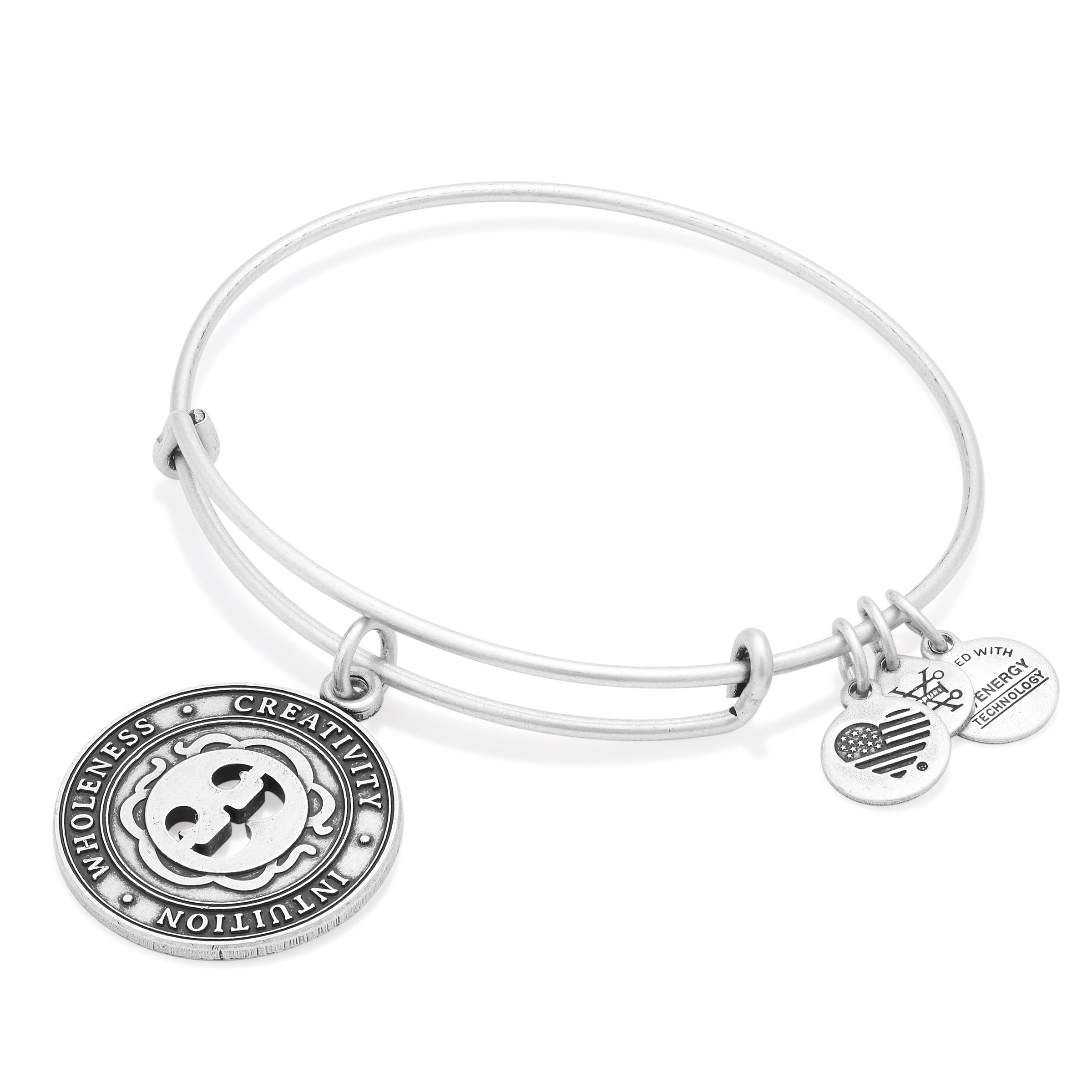 Number 3 Charm Bangle Bracelet | Wholeness, Creativity, and Intuition