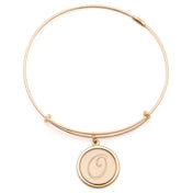 Precious Initial O Charm Bangle