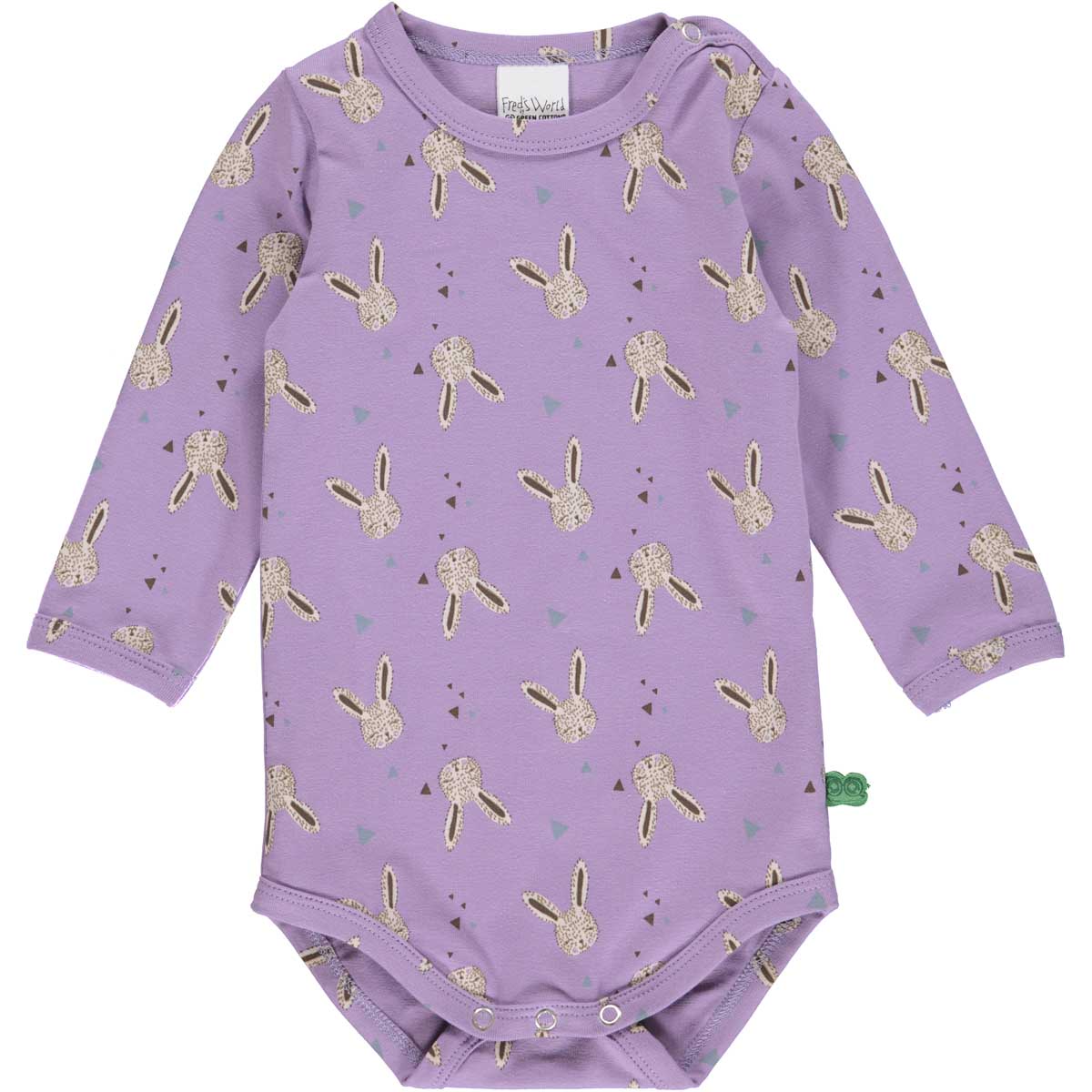 Long-sleeve bodysuit- rabbit print