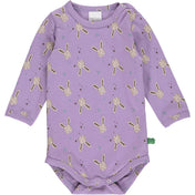 Long-sleeve bodysuit- rabbit print