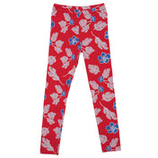Leggings- red flowers
