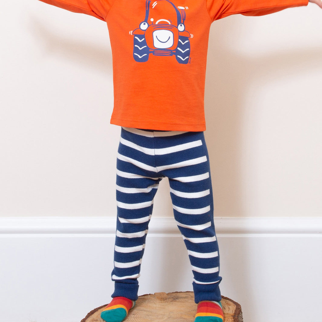 Striped cozy leggings: Size 18-24M