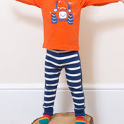 Striped cozy leggings: Size 18-24M
