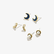 Wish Upon a Star Stud Earrings, Set of 3
